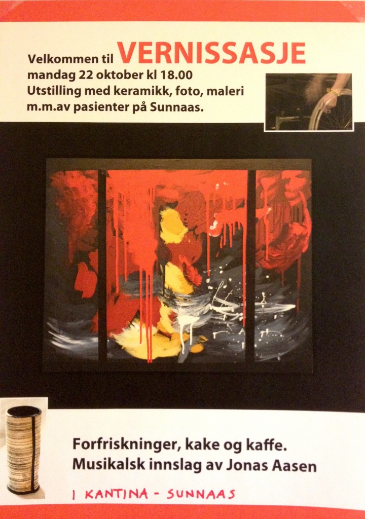Plakat Vernissasje Sunnaas Sykhus