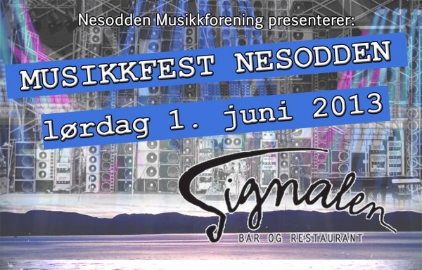 Logoen til Musikkfest 1.juni 2013 på Signalen Pub og Restaurant, Nesodden