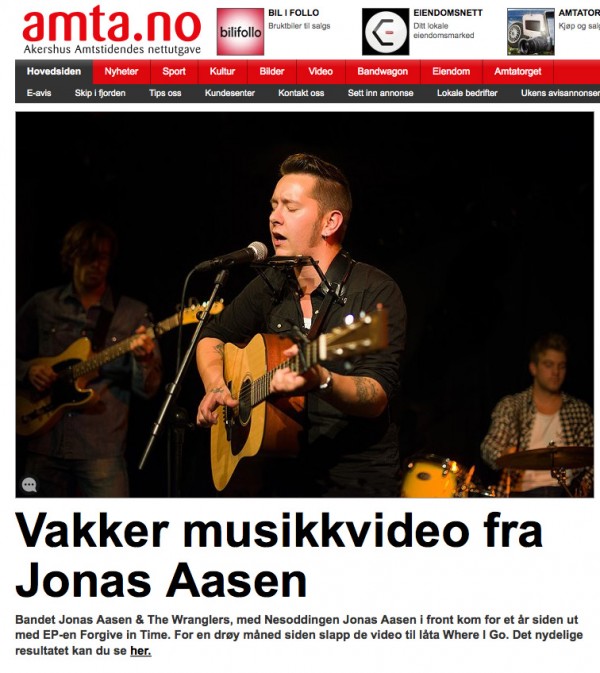 Vakker musikkvideo... - Amta. Les hele artikkelen som PDF. Jonas Aasen & The Wranglers