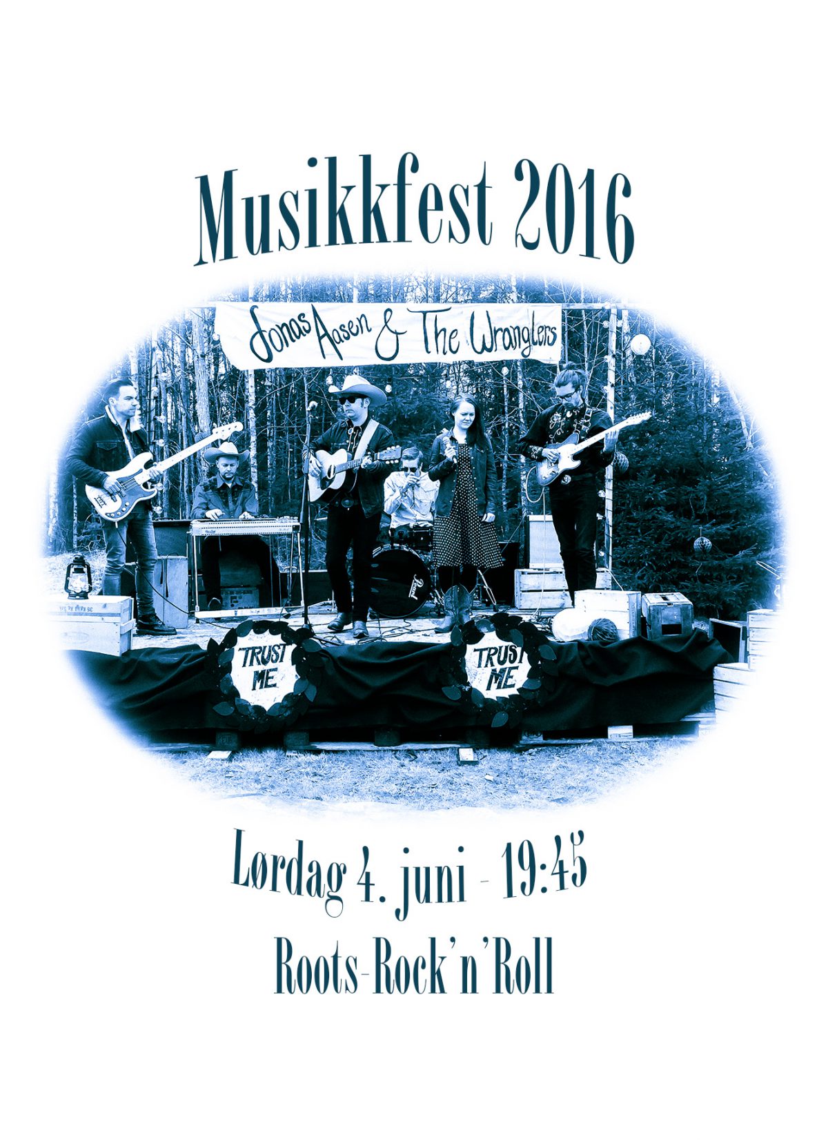 Plakat Musikkfest 2016, ROOTS ROCK`N`ROLL-scenen, 4. juni kl 19:45